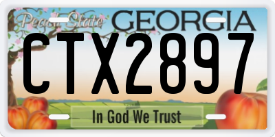 GA license plate CTX2897