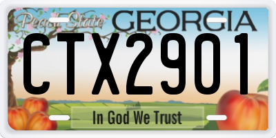 GA license plate CTX2901