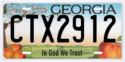 GA license plate CTX2912