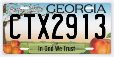 GA license plate CTX2913
