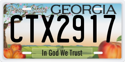 GA license plate CTX2917
