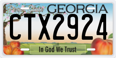 GA license plate CTX2924