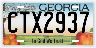 GA license plate CTX2937
