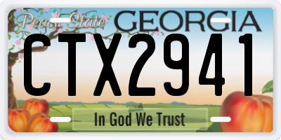 GA license plate CTX2941