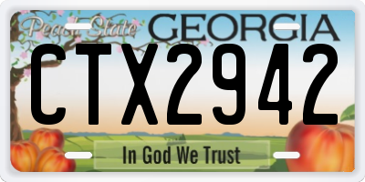 GA license plate CTX2942