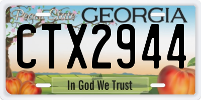 GA license plate CTX2944
