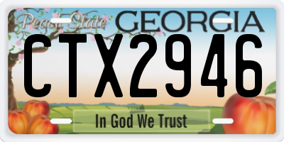 GA license plate CTX2946