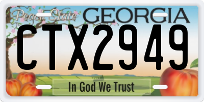 GA license plate CTX2949