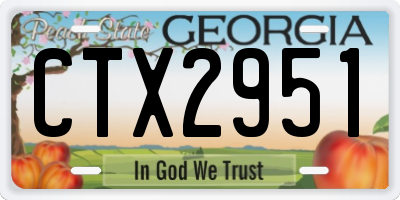 GA license plate CTX2951