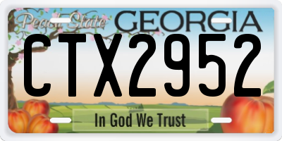 GA license plate CTX2952