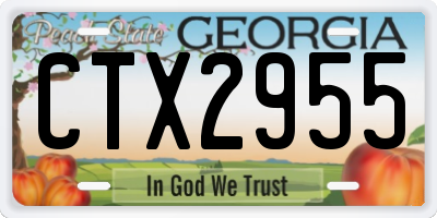 GA license plate CTX2955