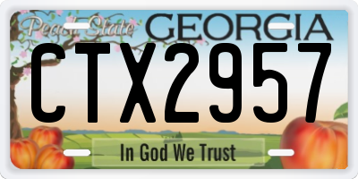 GA license plate CTX2957