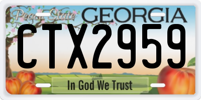 GA license plate CTX2959