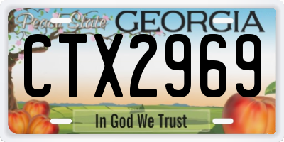 GA license plate CTX2969