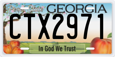 GA license plate CTX2971