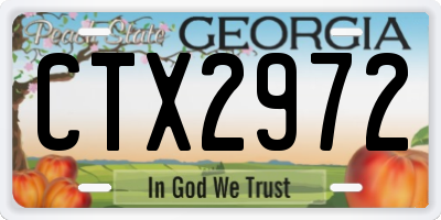 GA license plate CTX2972