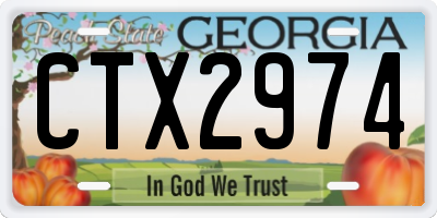 GA license plate CTX2974
