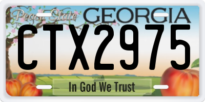 GA license plate CTX2975