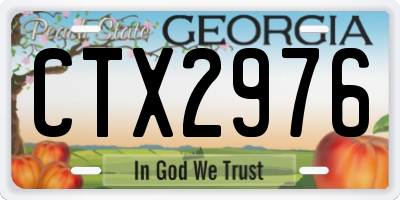 GA license plate CTX2976
