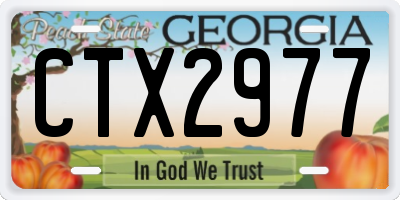 GA license plate CTX2977