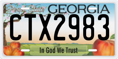 GA license plate CTX2983