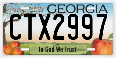 GA license plate CTX2997