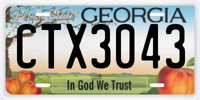 GA license plate CTX3043