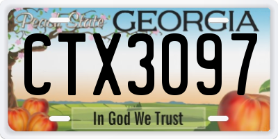 GA license plate CTX3097
