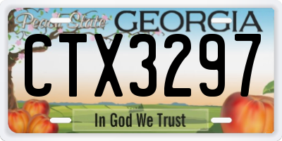 GA license plate CTX3297