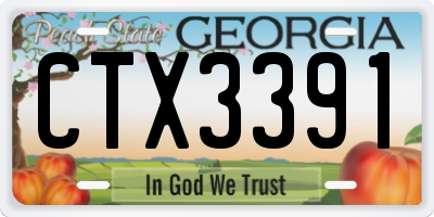 GA license plate CTX3391
