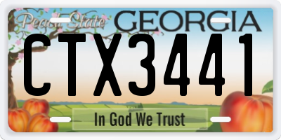 GA license plate CTX3441