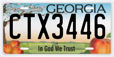 GA license plate CTX3446
