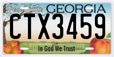 GA license plate CTX3459
