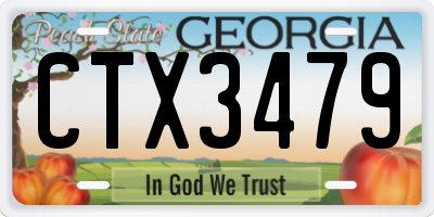 GA license plate CTX3479