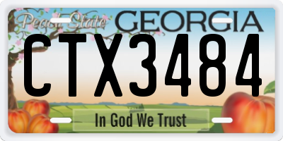 GA license plate CTX3484