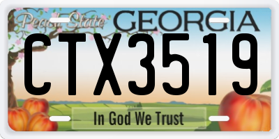 GA license plate CTX3519