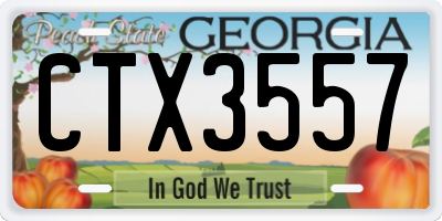 GA license plate CTX3557