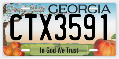 GA license plate CTX3591