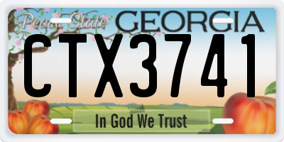 GA license plate CTX3741