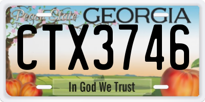 GA license plate CTX3746