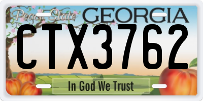 GA license plate CTX3762