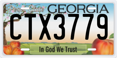 GA license plate CTX3779