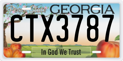 GA license plate CTX3787