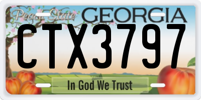 GA license plate CTX3797