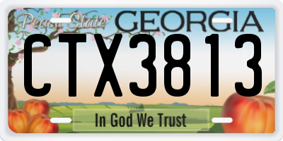 GA license plate CTX3813