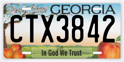 GA license plate CTX3842