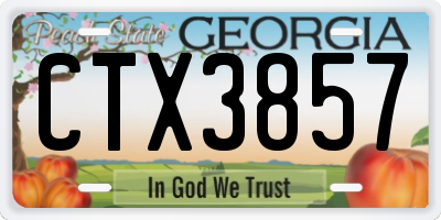 GA license plate CTX3857