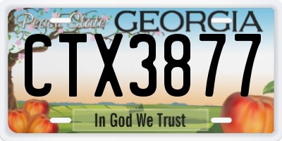 GA license plate CTX3877