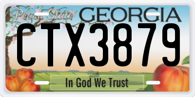 GA license plate CTX3879