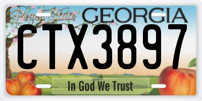 GA license plate CTX3897